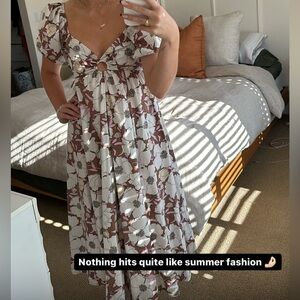 Abercrombie O-Ring Puff Sleeve Dress